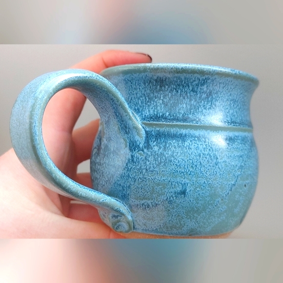 Blue Handmade Pottery Mug - Picture 7 of 7
